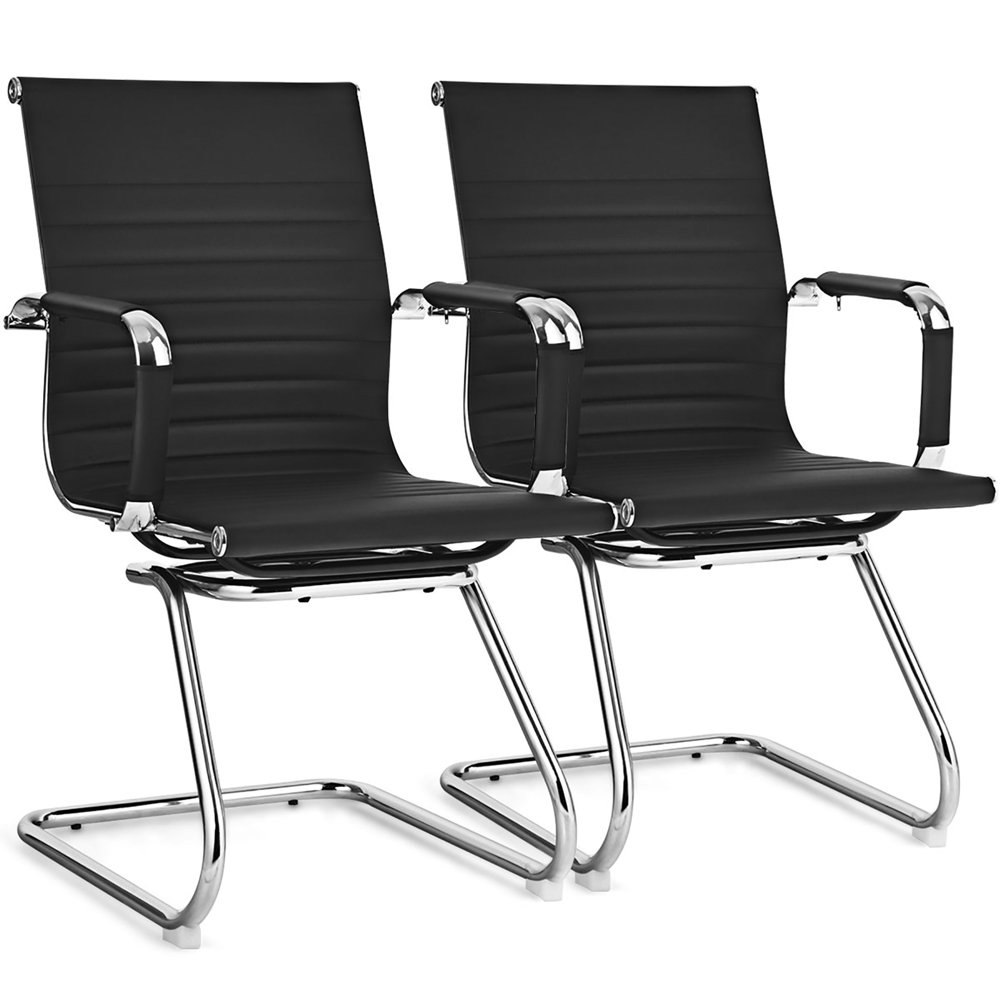 Costway Leather Indoor Reception Chair 2-Pack: $170.99 Costway Leather Indoor Reception Chair 2-Pack: $170.99