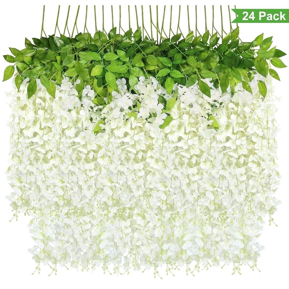 Scidweet Artificial Wisteria Flowers 24-Pack: $17.99