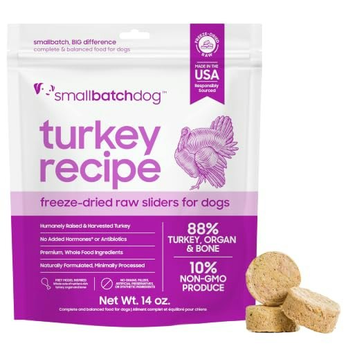 Smallbatch Freeze-Dried Raw Turkey Dog Food 14-oz: $32.79 Smallbatch Freeze-Dried Raw Turkey Dog Food 14-oz: $32.79