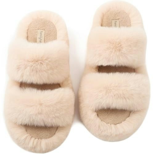 FamilyFairy Women's Open Toe Fluffy Slippers: $9.02 FamilyFairy Women's Open Toe Fluffy Slippers: $9.02