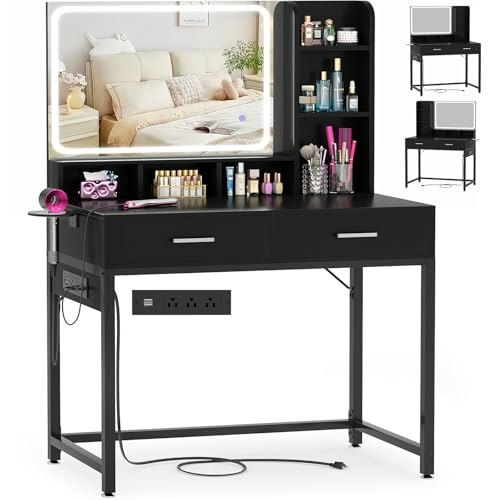 Vanity Desk with Mirror and Lights: $119.99 Vanity Desk with Mirror and Lights: $119.99
