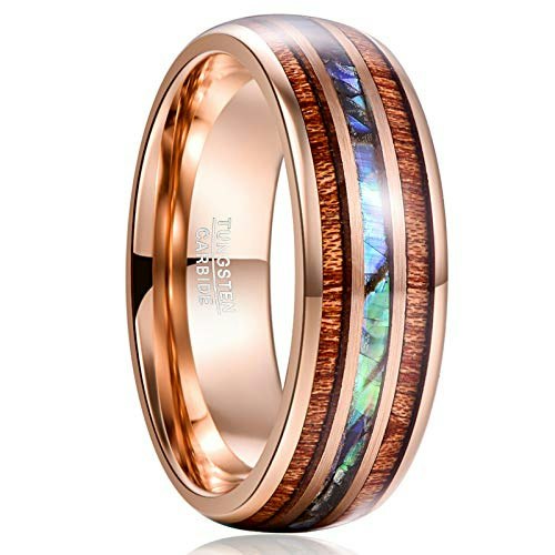 Vakki Men's Rose Gold Tungsten Wedding Band 8mm: $19.98 Vakki Men's Rose Gold Tungsten Wedding Band 8mm: $19.98