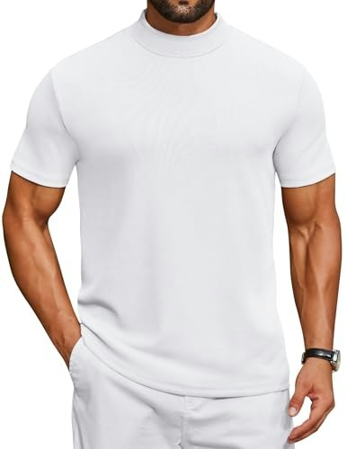 Coofandy Men's Mock Neck Short Sleeve T-Shirt: $13.53 Coofandy Men's Mock Neck Short Sleeve T-Shirt: $13.53