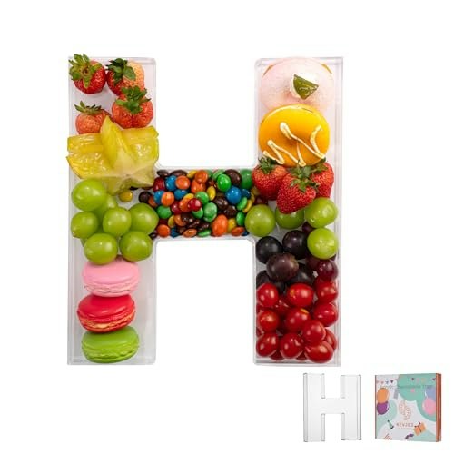 11-Inch Clear Acrylic Letter H Charcuterie Tray: $15.19 11-Inch Clear Acrylic Letter H Charcuterie Tray: $15.19