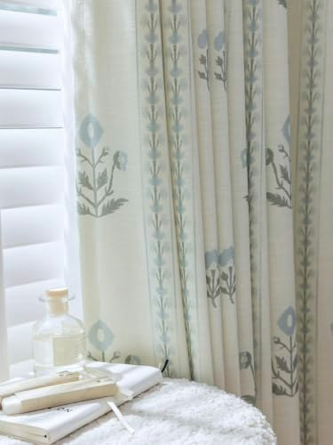 Floral Linen Pinch Pleated Curtains 30x84-Inch 2-Pack: $70.39 Floral Linen Pinch Pleated Curtains 30x84-Inch 2-Pack: $70.39