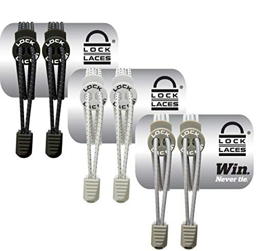 Lock Laces Elastic No Tie Shoe Laces 3-Pack: $15.99