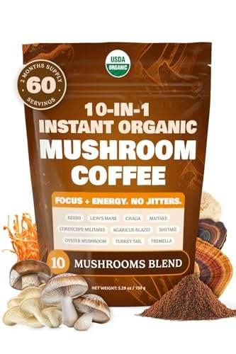 MatchaDNA 10-in-1 Organic Mushroom Coffee 60-Doses: $18.99