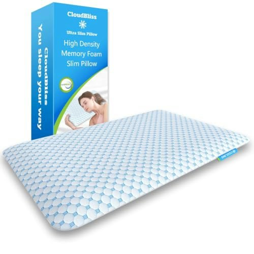 CloudBliss 2.75" Thin Memory Foam Pillow: $23.93