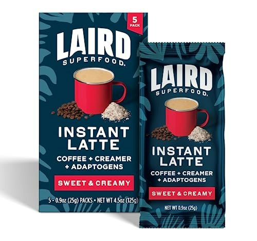 Laird Superfood Sweet and Creamy Adaptogenic Instant Latte 5-Pack: $10