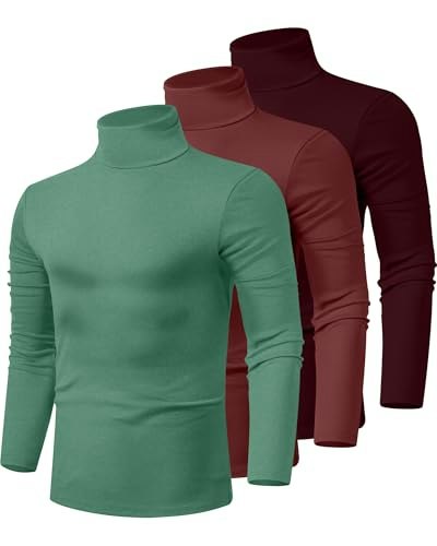 Ficerd Men's Long Sleeve Turtleneck Cotton Shirt 3-Pack: $31.99 Ficerd Men's Long Sleeve Turtleneck Cotton Shirt 3-Pack: $31.99
