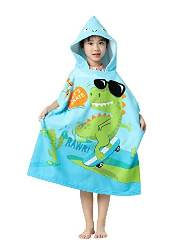 Athaelay Kids' Hooded Microfiber Beach Poncho Towel: $13.59 Athaelay Kids' Hooded Microfiber Beach Poncho Towel: $13.59