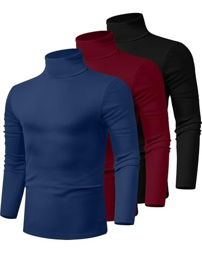 Ficerd Men's Long Sleeve Turtleneck Cotton Shirt 3-Pack: $31.99 Ficerd Men's Long Sleeve Turtleneck Cotton Shirt 3-Pack: $31.99