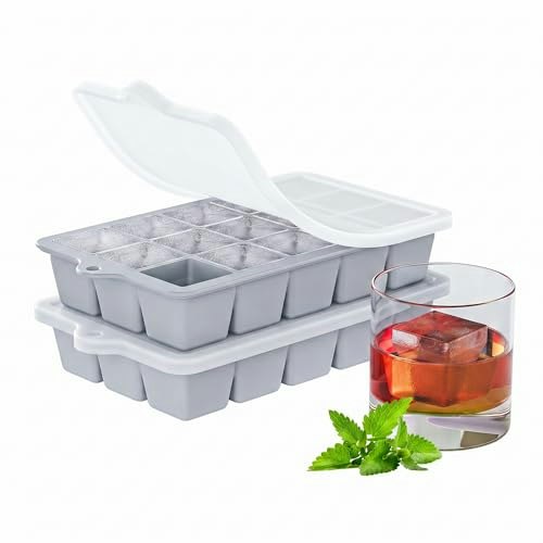 Silicone Ice Cube Tray with Lid 2-Pack: $8.54