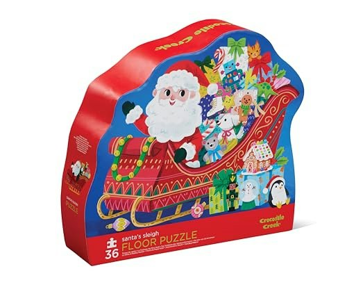 Crocodile Creek 36-Piece Santa's Sleigh Jigsaw Puzzle: $19.99