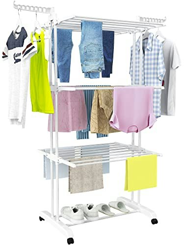 Homidec 4-Tier Foldable Clothes Drying Rack: $39.98 Homidec 4-Tier Foldable Clothes Drying Rack: $39.98