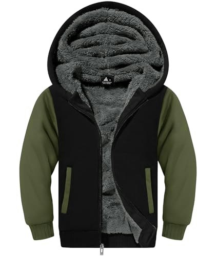Zity Boys Sherpa Lined Fleece Zip-Up Hoodie: $31.33