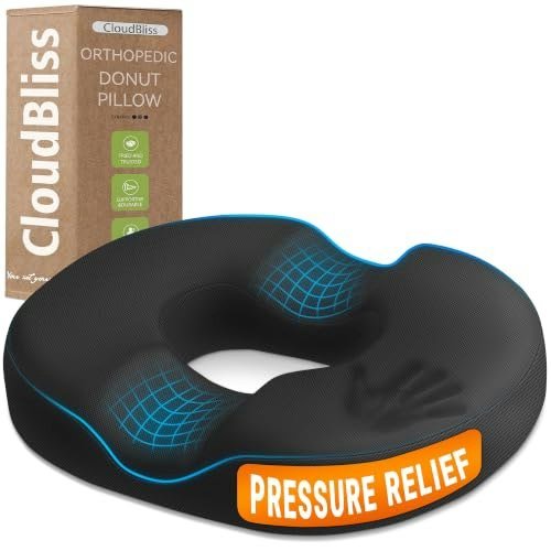 CloudBliss Memory Foam Donut Seat Cushion: $17.99 CloudBliss Memory Foam Donut Seat Cushion: $17.99