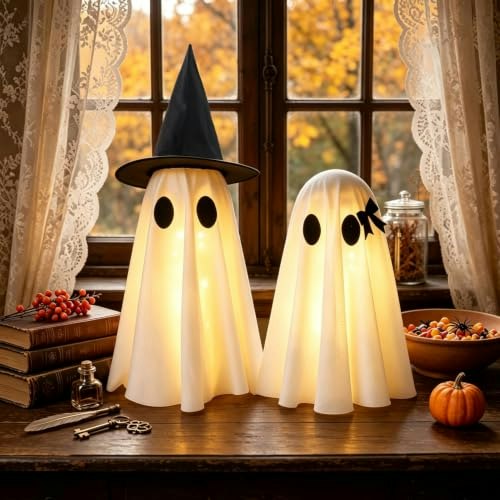 Light-Up Ghost Halloween Decoration 2-Pack: $14.24