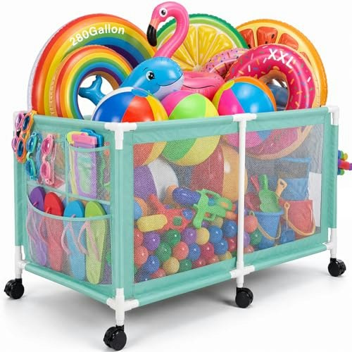 69-Inch 280-Gallon Rolling Pool Storage Bin: $41.59 69-Inch 280-Gallon Rolling Pool Storage Bin: $41.59