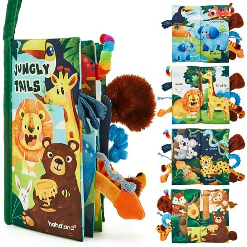 Hahaland Infant Tummy Time Sensory Baby Book: $9.01