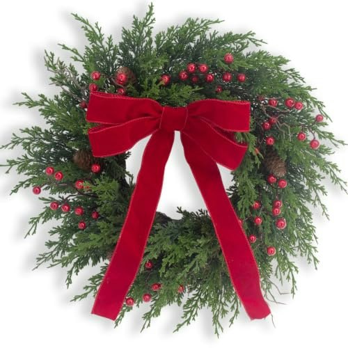 Cankupen 24-inch Christmas Cedar Wreath: $28.48