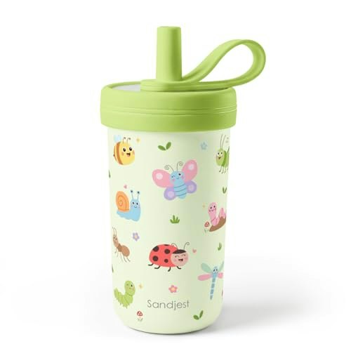 Sandjest 14-oz. Kids Stainless Steel Tumbler with Silicone Straw: $15.99 Sandjest 14-oz. Kids Stainless Steel Tumbler with Silicone Straw: $15.99