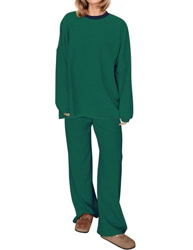 Missactiver Women's 2-Piece Striped Lounge Set: $26.98 Missactiver Women's 2-Piece Striped Lounge Set: $26.98
