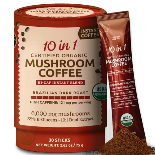 MatchaDNA 10-in-1 Organic Mushroom Coffee 30-Stick Pack: $17.99
