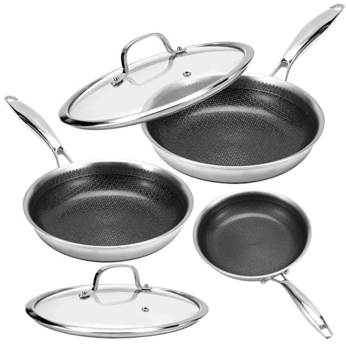 Legacy Culinaryware Tri-Ply Stainless Steel Frying Pan 3-Piece Set: $89.15
