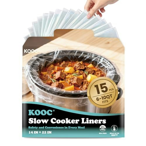 Kooc 15-Count Slow Cooker Liners: $6.39