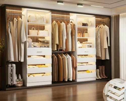 Aheaplus 6 to 15-Foot Wood Closet Organizer System with 8 Drawers: $303.98 Aheaplus 6 to 15-Foot Wood Closet Organizer System with 8 Drawers: $303.98