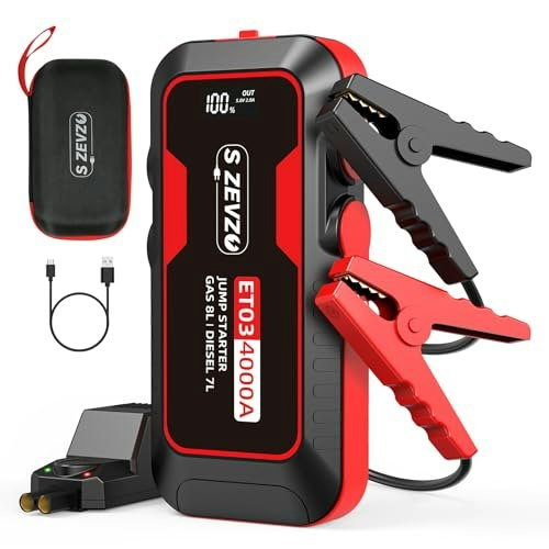 Zevzo ET03 4,000A Car Jump Starter: $51.29 Zevzo ET03 4,000A Car Jump Starter: $51.29