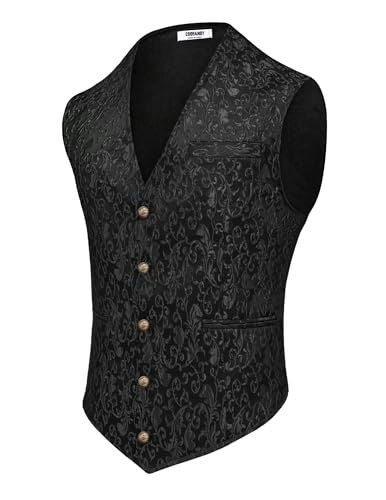 Coofandy Men's Floral Victorian Suit Vest: $28.48