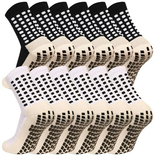 Mihair Men's Anti-Slip Athletic Soccer Socks 6-Pack: $13.99