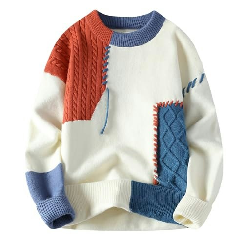 Gurunvani Men's Color Block Cable Knit Pullover: $30.88 Gurunvani Men's Color Block Cable Knit Pullover: $30.88