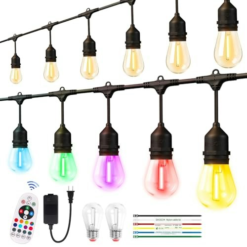 26-Foot RGBW LED Outdoor String Lights: $39.99