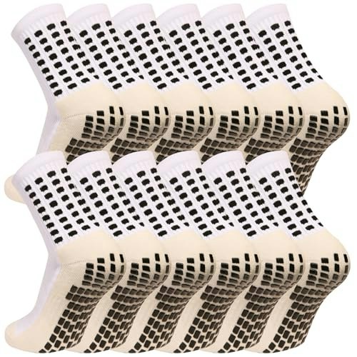 Mihair Men's Anti-Slip Athletic Soccer Socks 6-Pack: $13.99