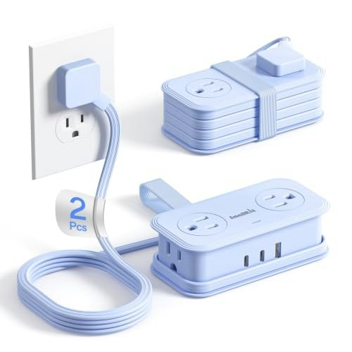 Smallrt 3.3-Foot Travel Power Strip 2-Pack: $27.19
