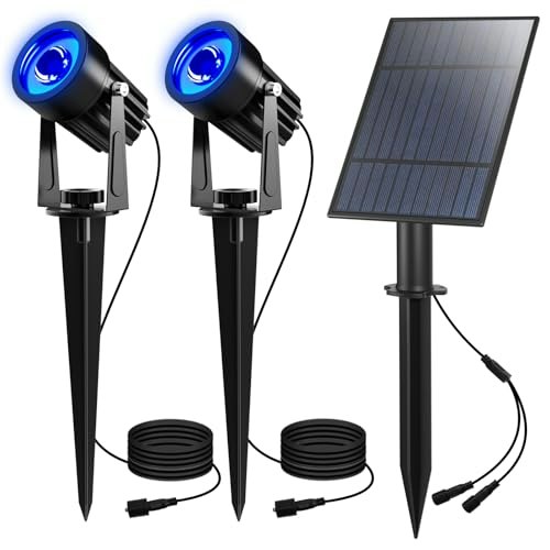 T-SUN Blue Solar Landscape Spotlights 2-Pack: $24.04