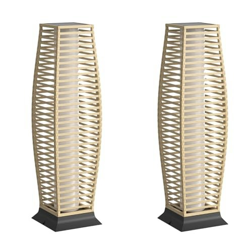 Pationate Wicker Solar Outdoor Floor Lamp 2-Pack: $99.99
