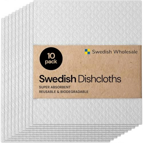 Swedish Wholesale Cellulose Dishcloths 10-Pack: $14.90 Swedish Wholesale Cellulose Dishcloths 10-Pack: $14.90