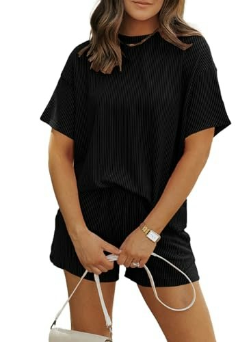 Marzxin Women's Striped 2-Piece Short Set: $22.79