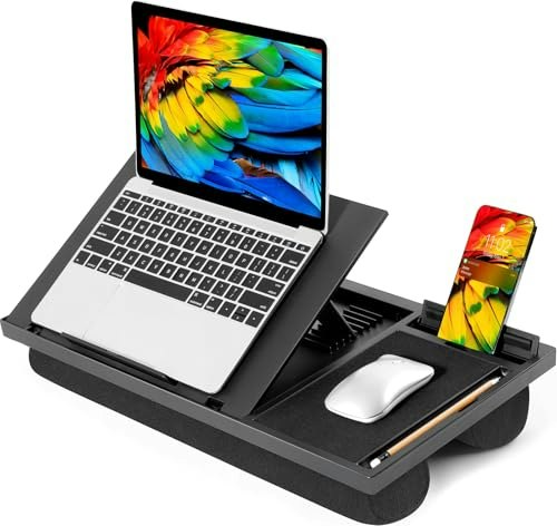 Adjustable 15.6-inch Laptop Desk Tray with Cushion: $30.68 Adjustable 15.6-inch Laptop Desk Tray with Cushion: $30.68