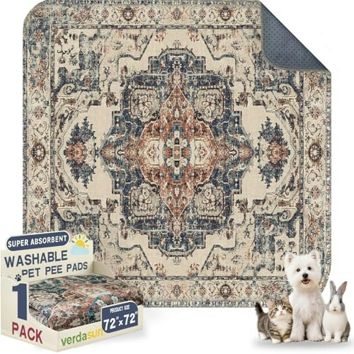 Verdasun 72"x72" Washable Dog Pee Pads 2-Pack: $35.99 Verdasun 72"x72" Washable Dog Pee Pads 2-Pack: $35.99