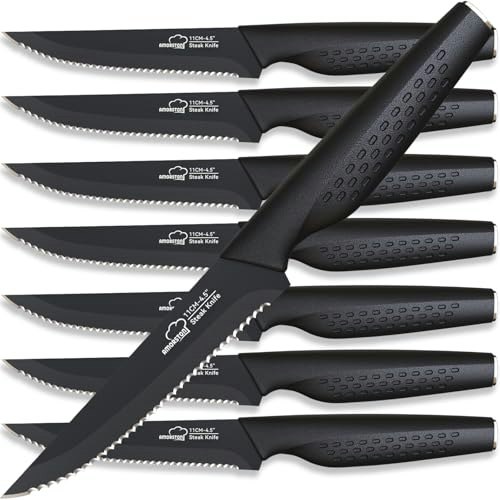 Amorston Serrated Steak Knife 8-Piece Set: $14.23