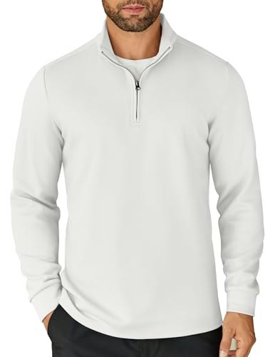 Coofandy Men's Quarter Zip Lightweight Mock Neck Sweatshirt: $18.98 Coofandy Men's Quarter Zip Lightweight Mock Neck Sweatshirt: $18.98