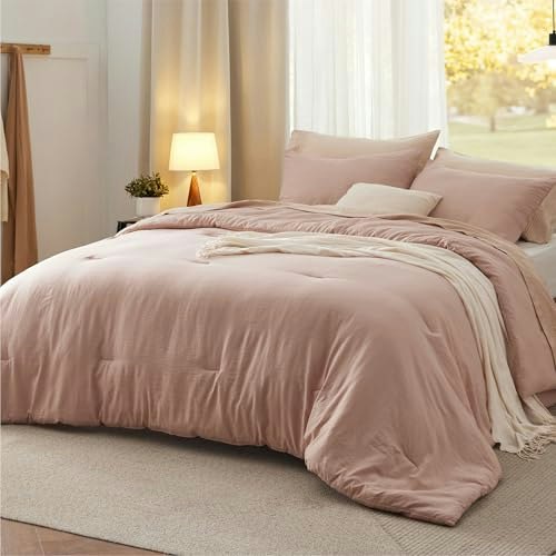 Bedsure Oversized King 3-Piece Prewashed Comforter Set: $59.84