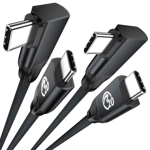 USB C Right Angle Cable 100W 15-Foot 2-Pack: $28.47