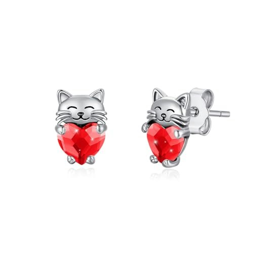925 Sterling Silver Cat Stud Earrings: $27.35