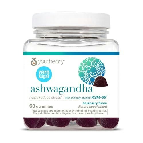Youtheory Ashwagandha Zero Sugar Gummies 60-Count: $10.79 Youtheory Ashwagandha Zero Sugar Gummies 60-Count: $10.79